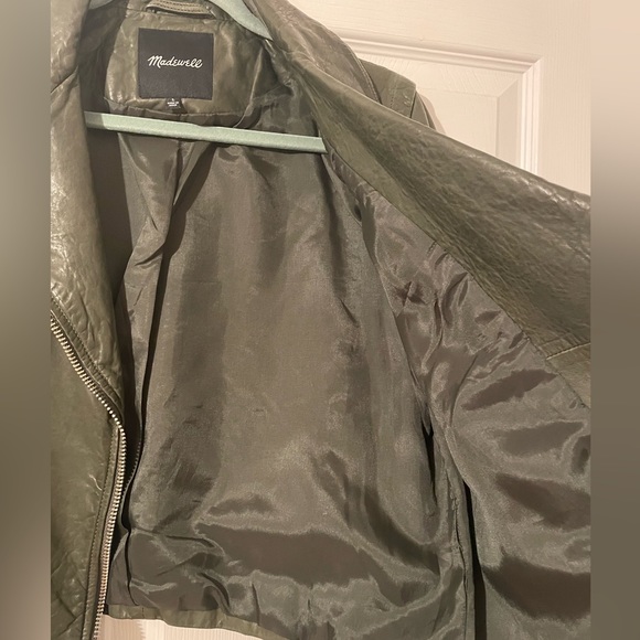 COPY - Madewell Women Washed Leather Motorcycle Jacket - Picture 3 of 7